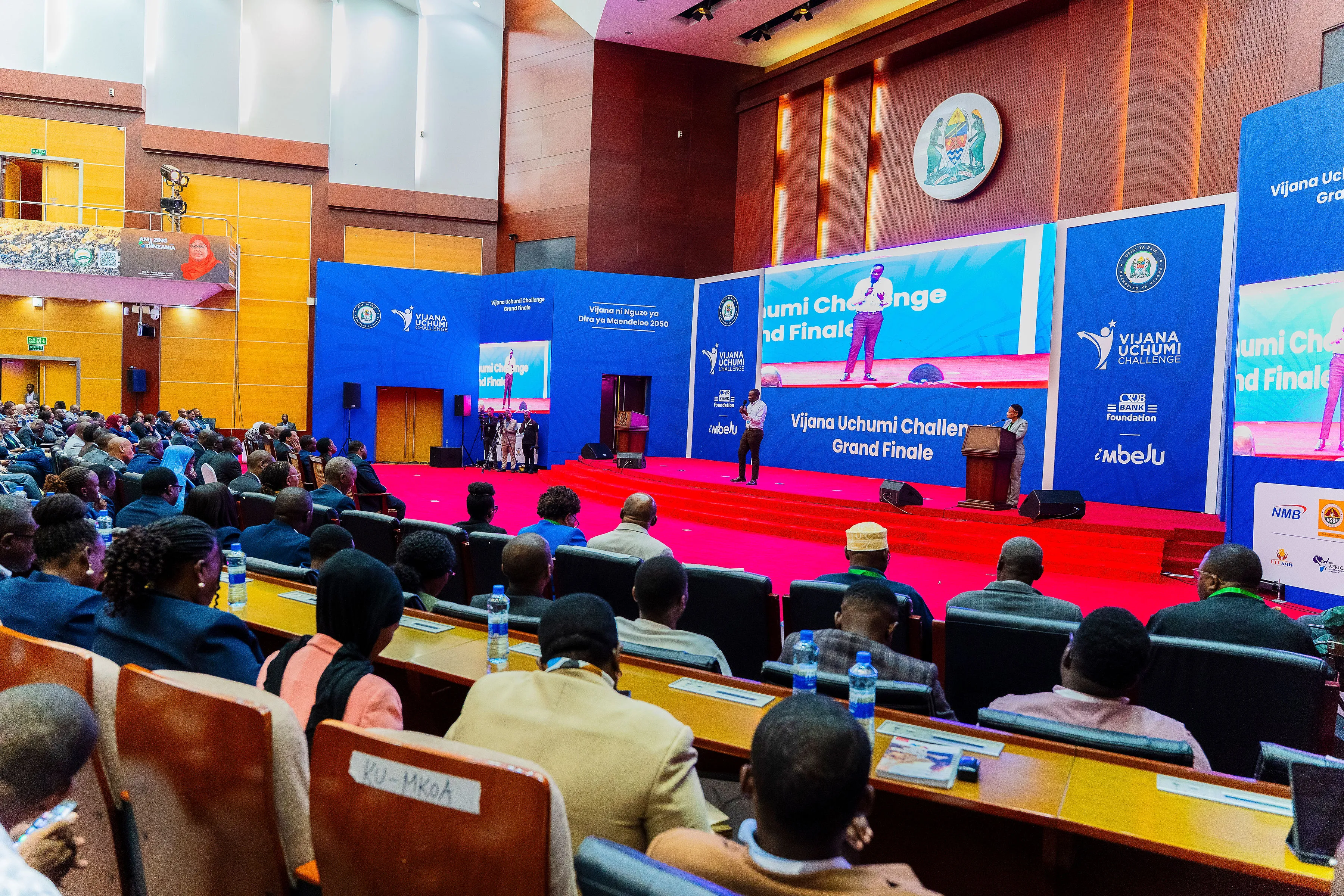 Finalist presenting at the Vijana Uchumi Challenge 2026 Grand Finale stage